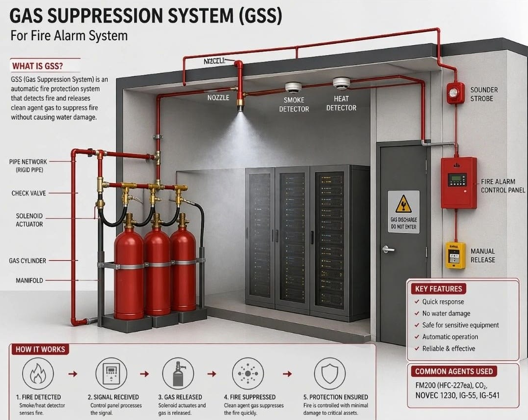 Gas Based Fire Suppression System